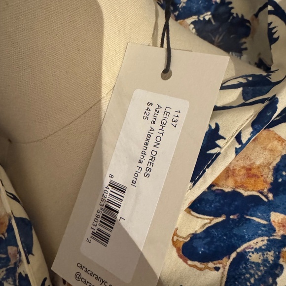 NWT Cara Cara Leighton Floral Poplin Shirtdress Azure Alexandria Floral - Picture 5 of 7